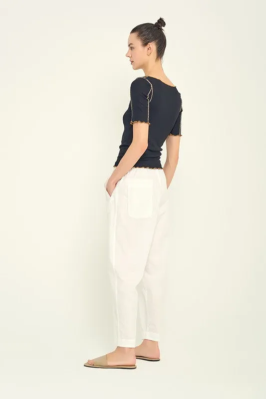 Cotton Poplin Pants