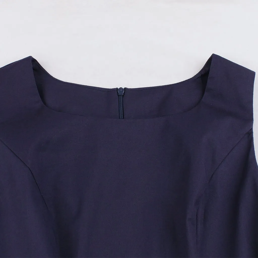 Cotton With Pocket A Line 50S Dress