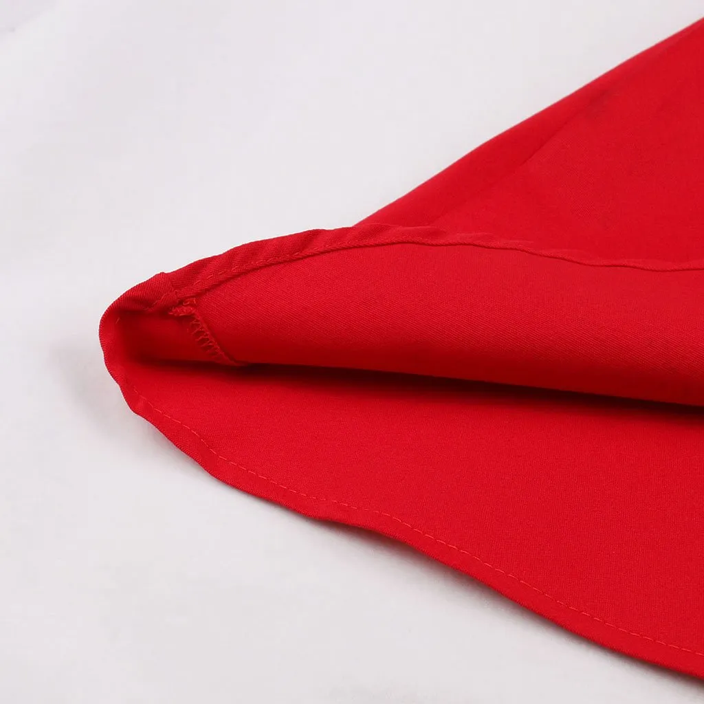 Cotton With Pocket England Style 50S Dress