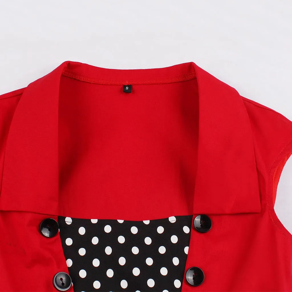 Cotton With Pocket England Style 50S Dress