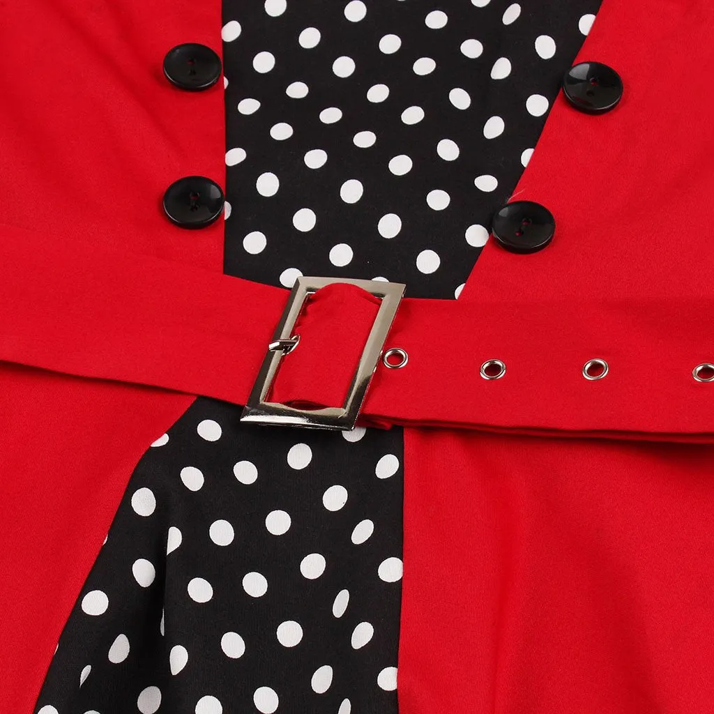 Cotton With Pocket England Style 50S Dress
