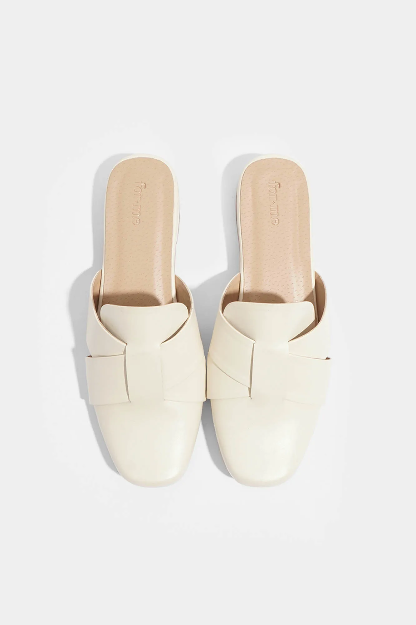 Criss Cross Strap Round Toe Mules