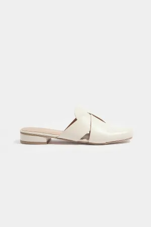 Criss Cross Strap Round Toe Mules