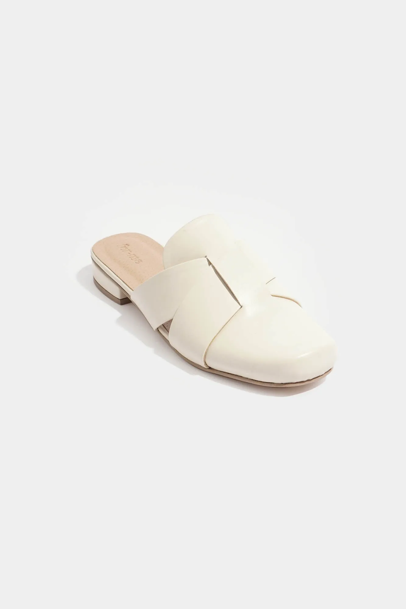 Criss Cross Strap Round Toe Mules