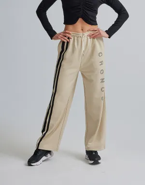 CRONOS WOMEN JERSEY WIDE PANTS【BEIGE】