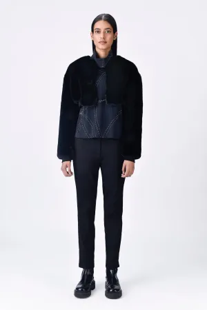 Cropped Faux Fur Jacket