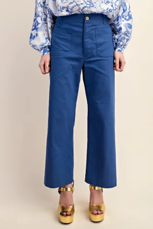 Cropped Royal Blue Summer Pants