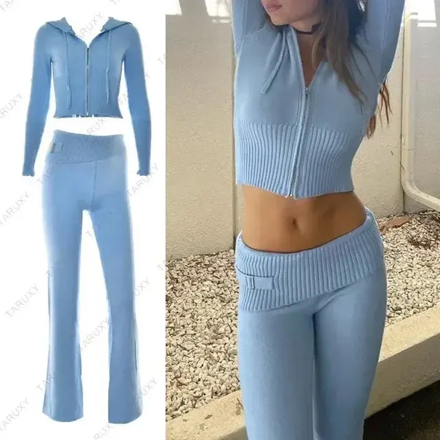 Cropped Top And Pants Set