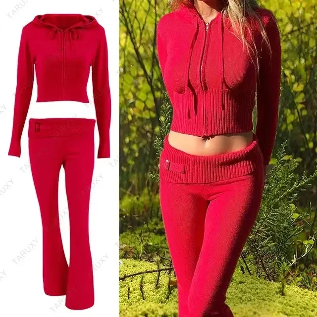 Cropped Top And Pants Set