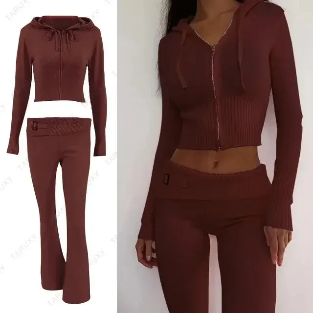 Cropped Top And Pants Set