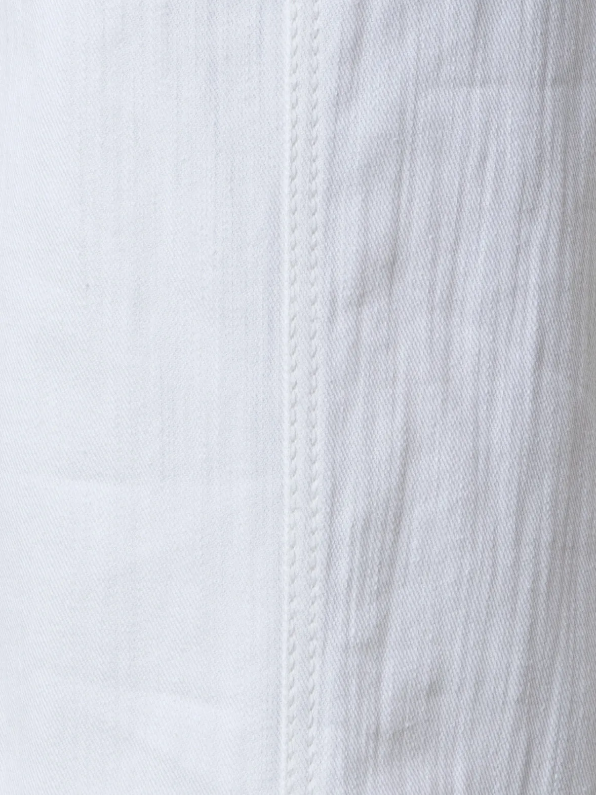 Cropped Wide Cotton Denim Stretch Pants