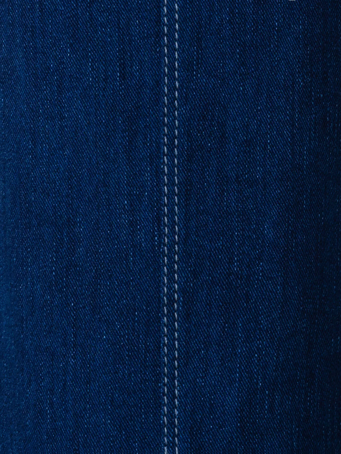 Cropped Wide Cotton Denim Stretch Pants