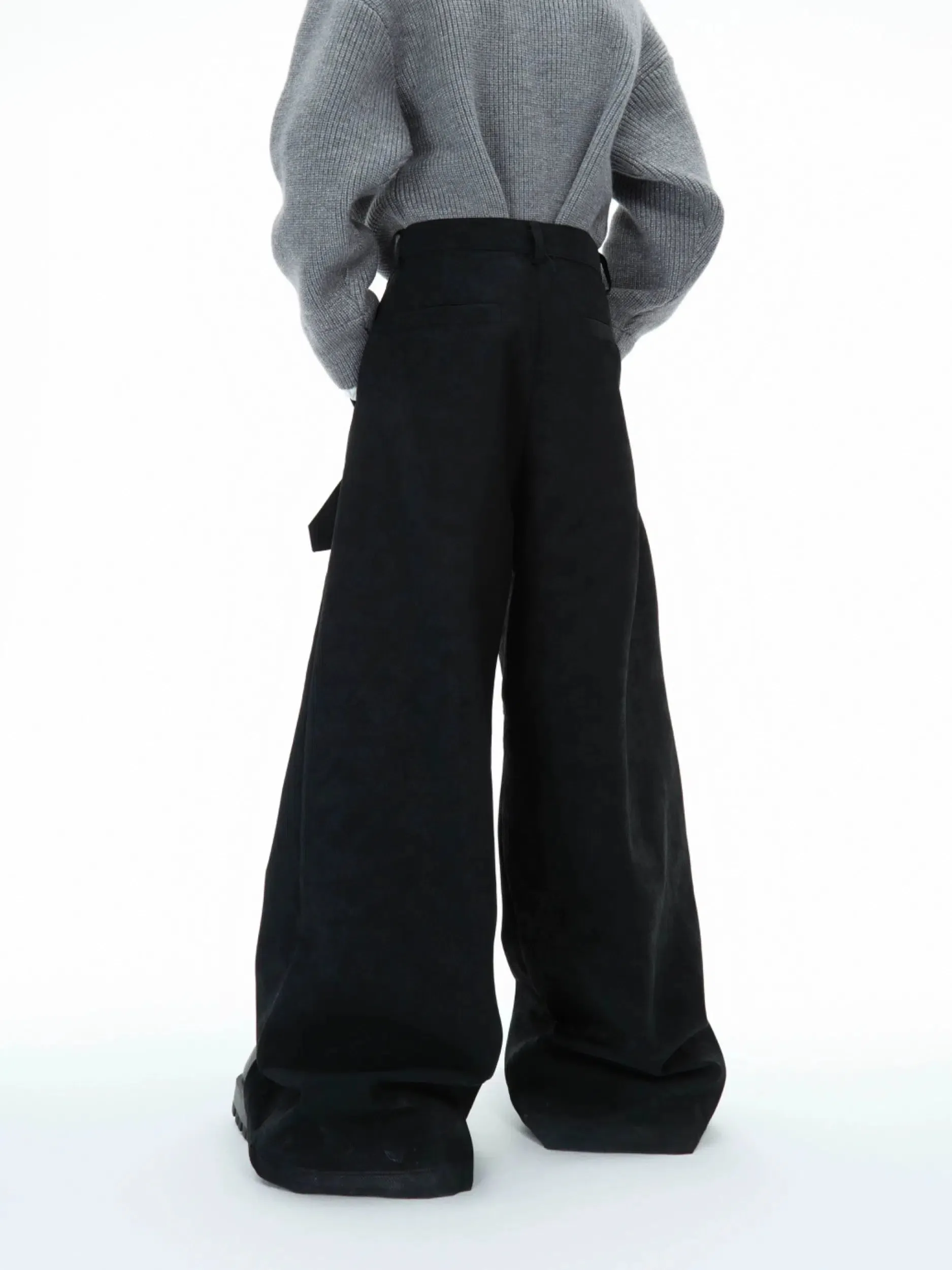 Cross Strap Leather Pants