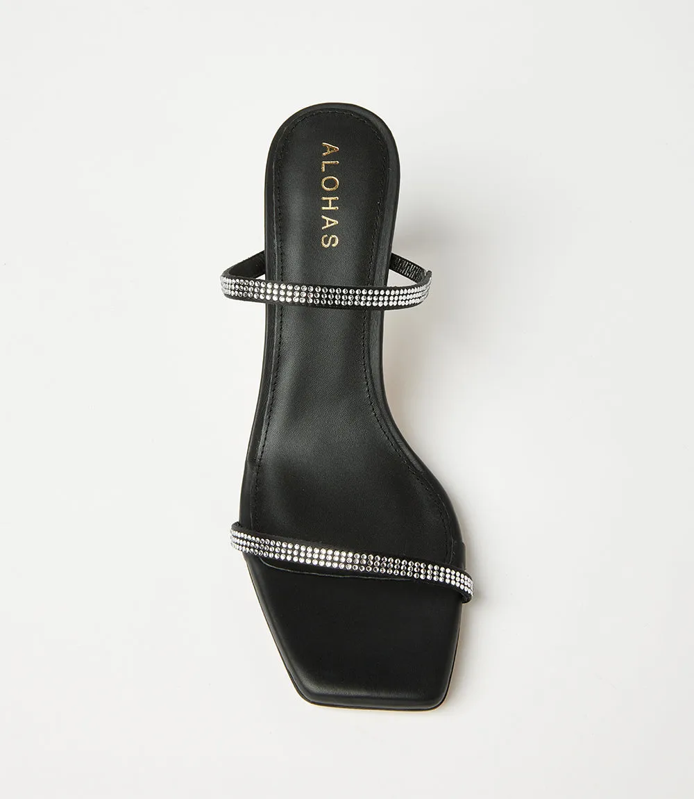 Crystal Leather Sandals