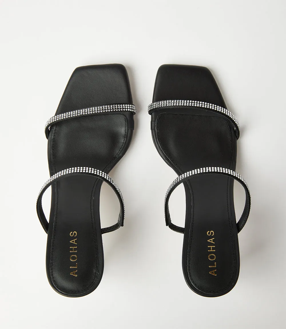 Crystal Leather Sandals