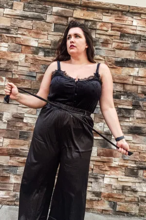 Curvy Satin Wide Leg Pants