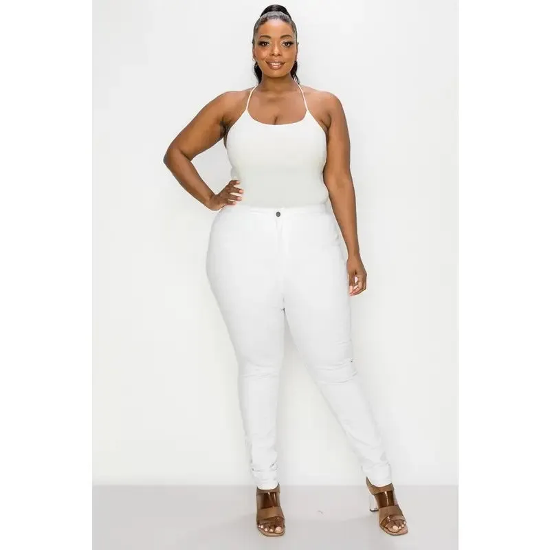 Curvy White Skinny Jeans
