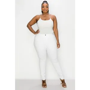 Curvy White Skinny Jeans
