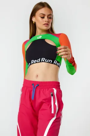 Cut Out Crop Top - Neon Safari