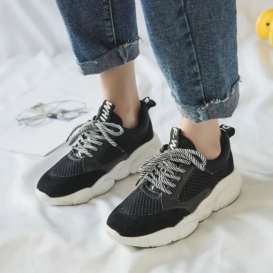 Cute Mesh Platform Dad Sneaker Shoes