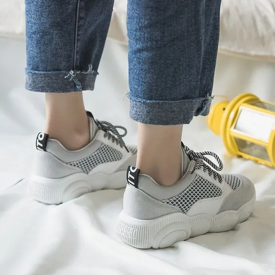 Cute Mesh Platform Dad Sneaker Shoes