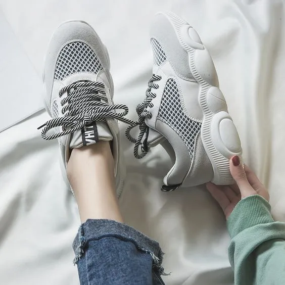 Cute Mesh Platform Dad Sneaker Shoes
