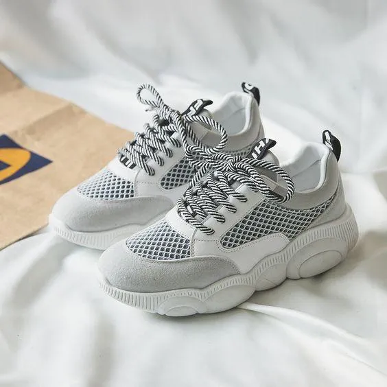 Cute Mesh Platform Dad Sneaker Shoes