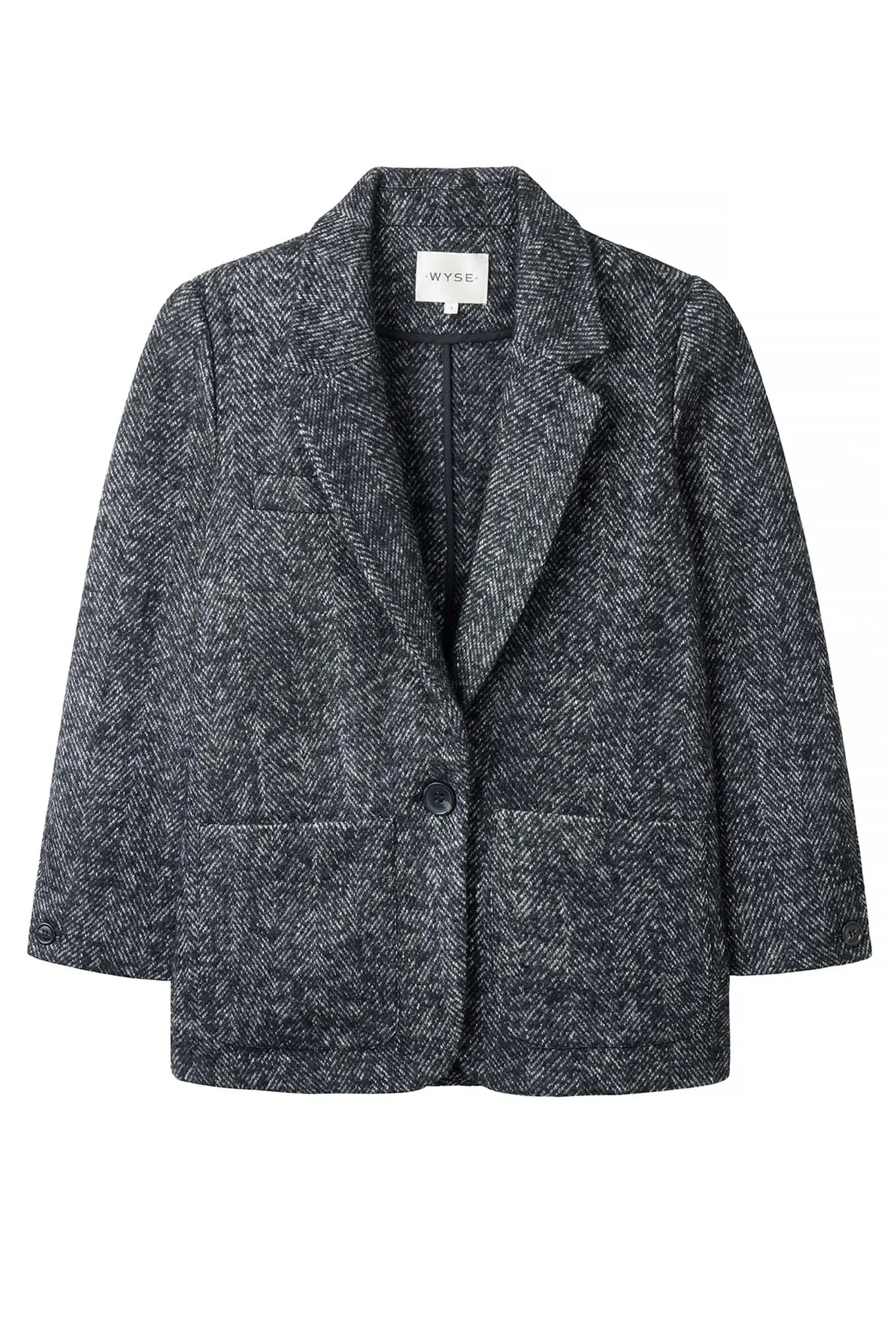 DB X Wyse Tweed Herringbone Jacket - Dark Grey