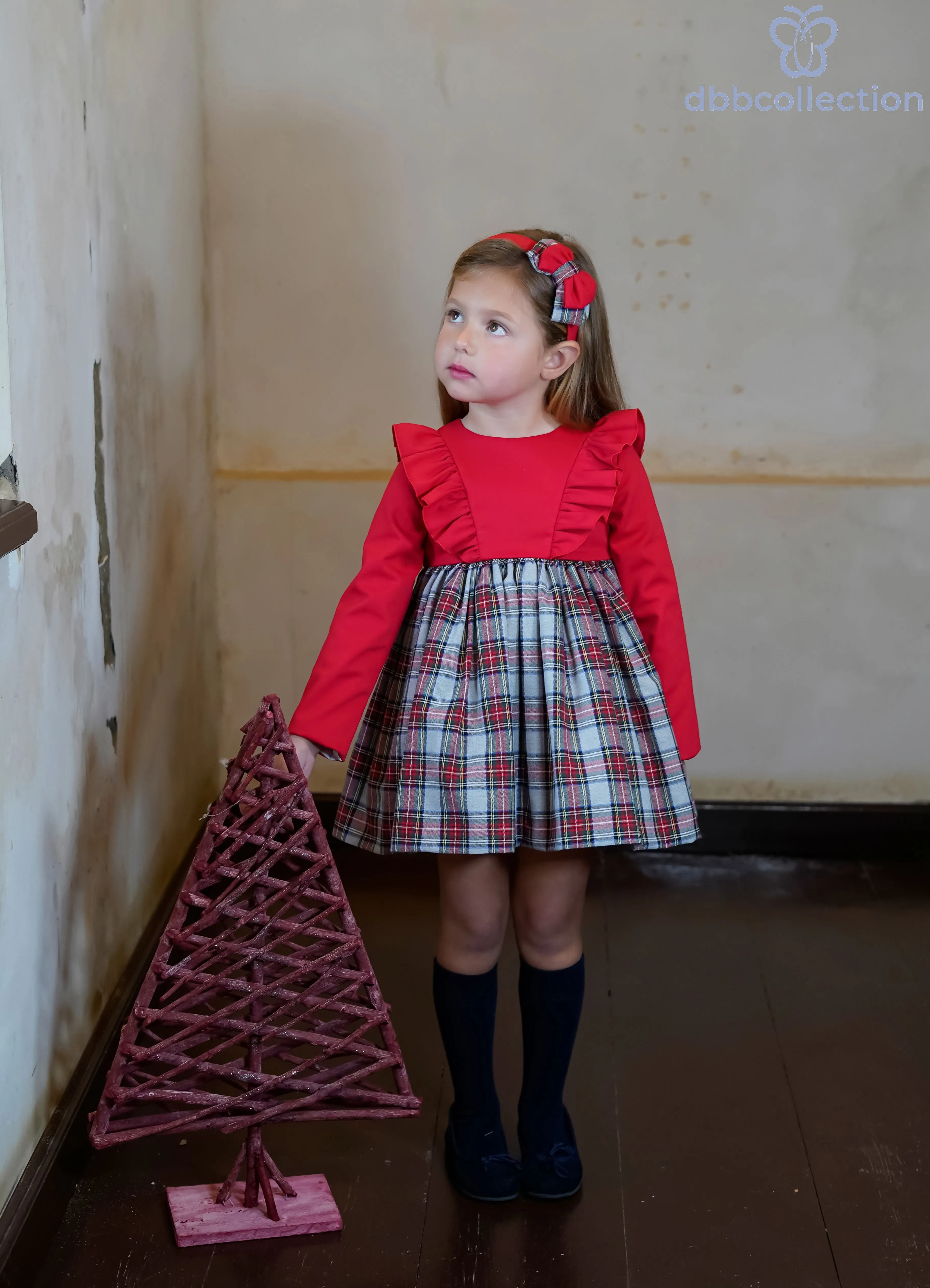 Dbb Collection Older Girls Red Tartan Dress