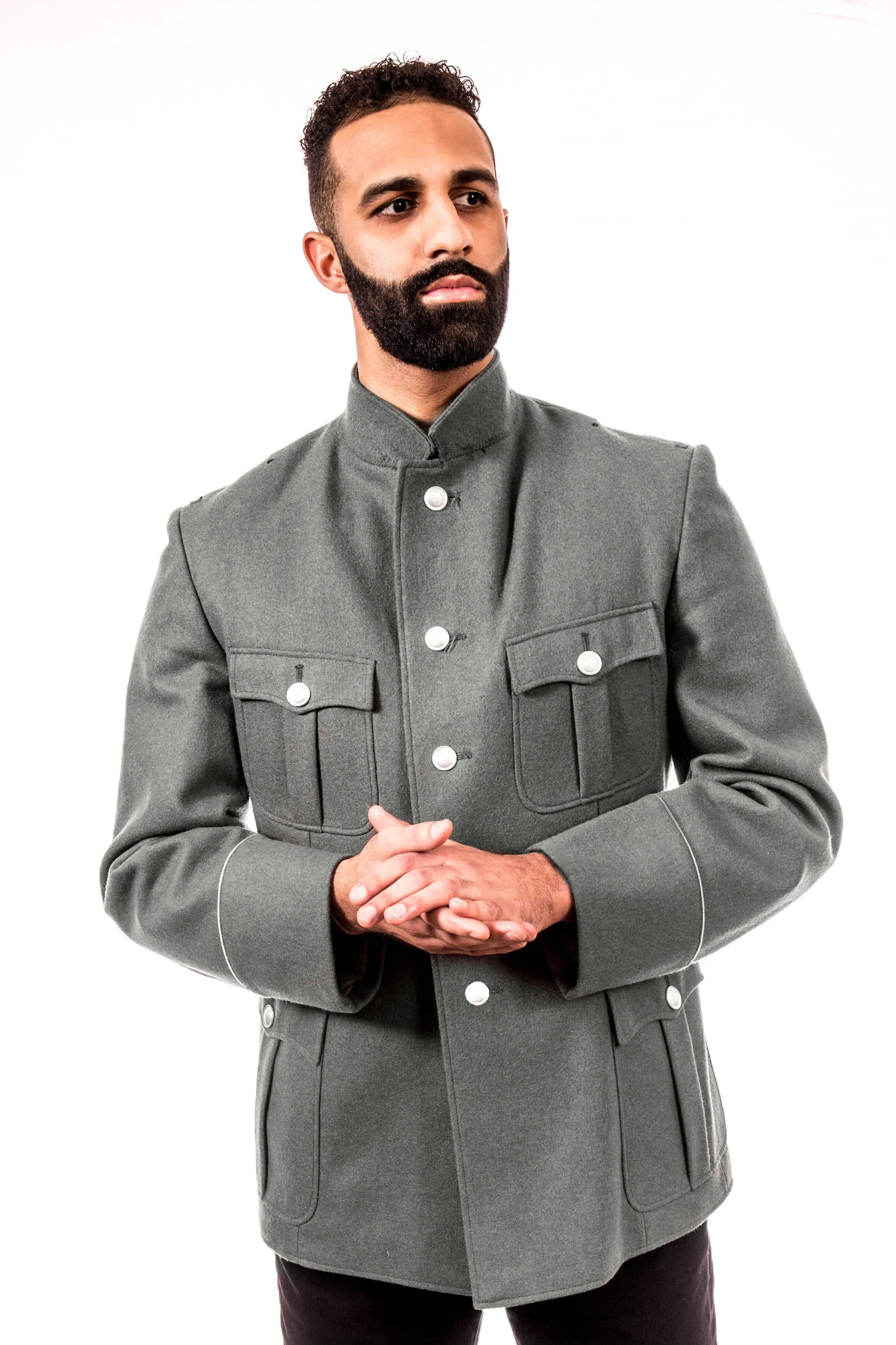DDR East German Army Gray Wool  4 Pocket Jacket