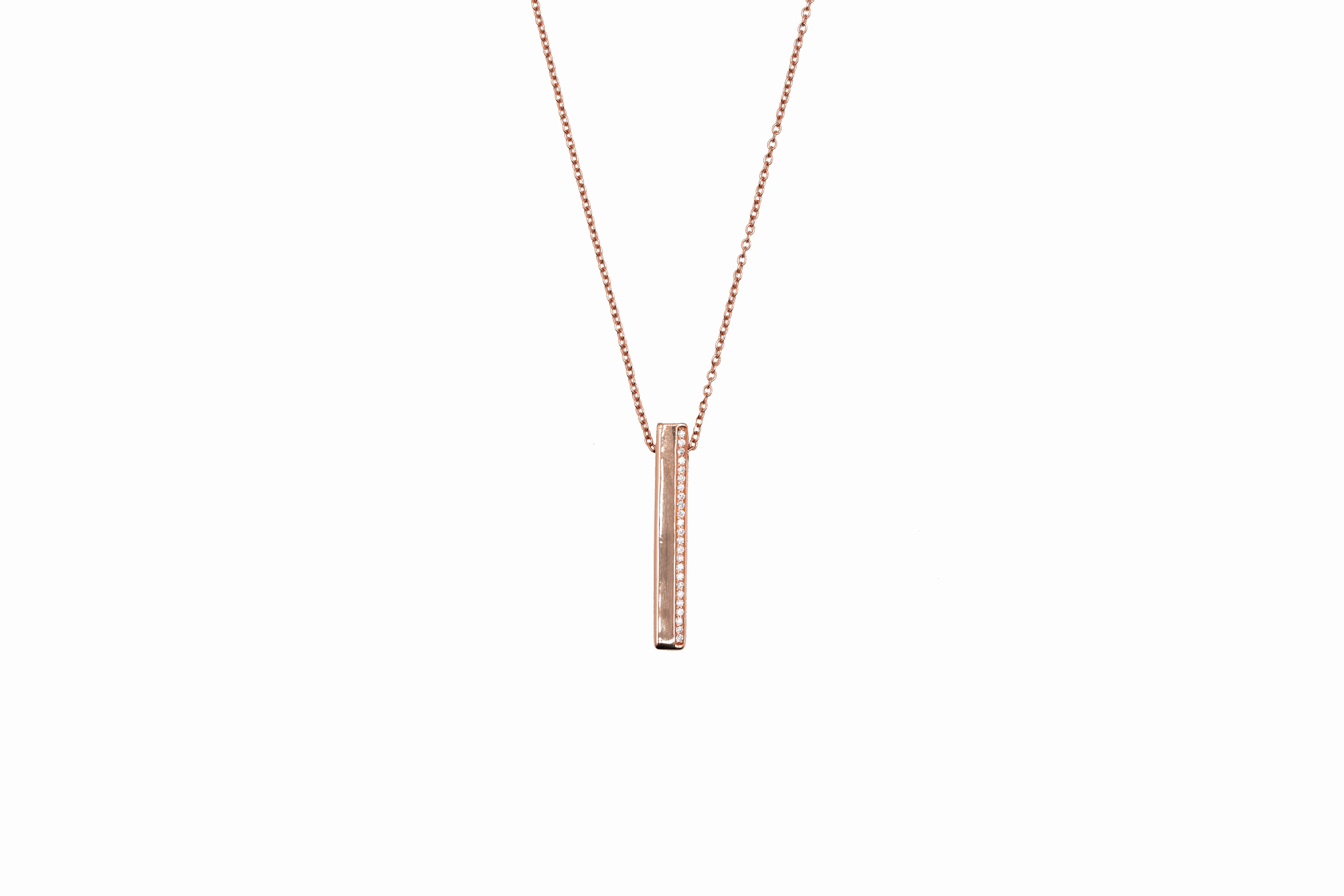 Defining Lines Single Pave Bar Pendant