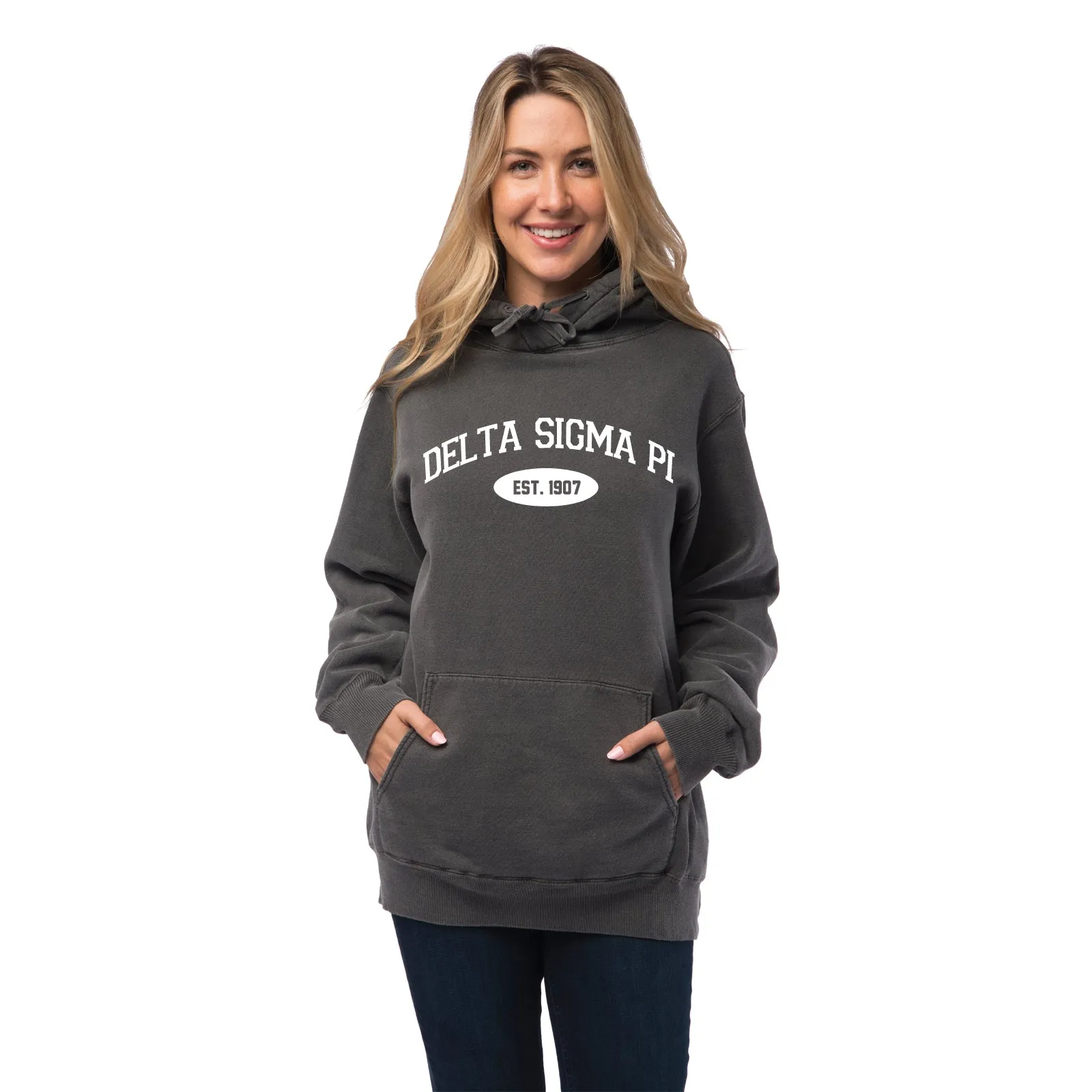 Delta Sigma Pi Hooded Pullover Vintage Sweatshirt
