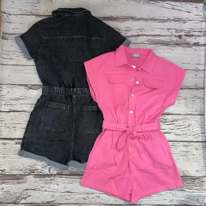 Denim Romper