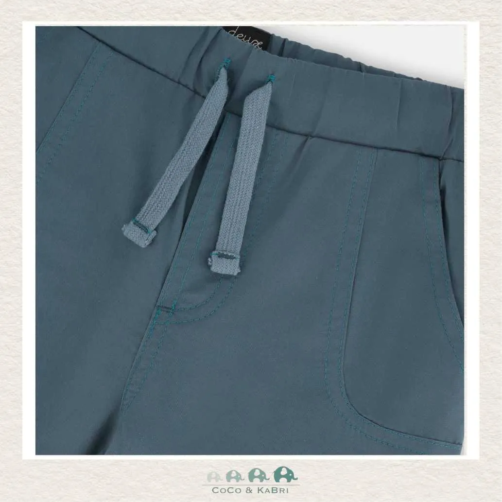 Deux Par Deux Parachute Jogger Pants With Cargo Pockets - Goblin Blue