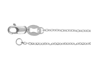Diamond Cut Cable 10k White Gold 1mm Chain