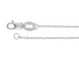 Diamond Cut Cable 14k White Gold 1mm Chain