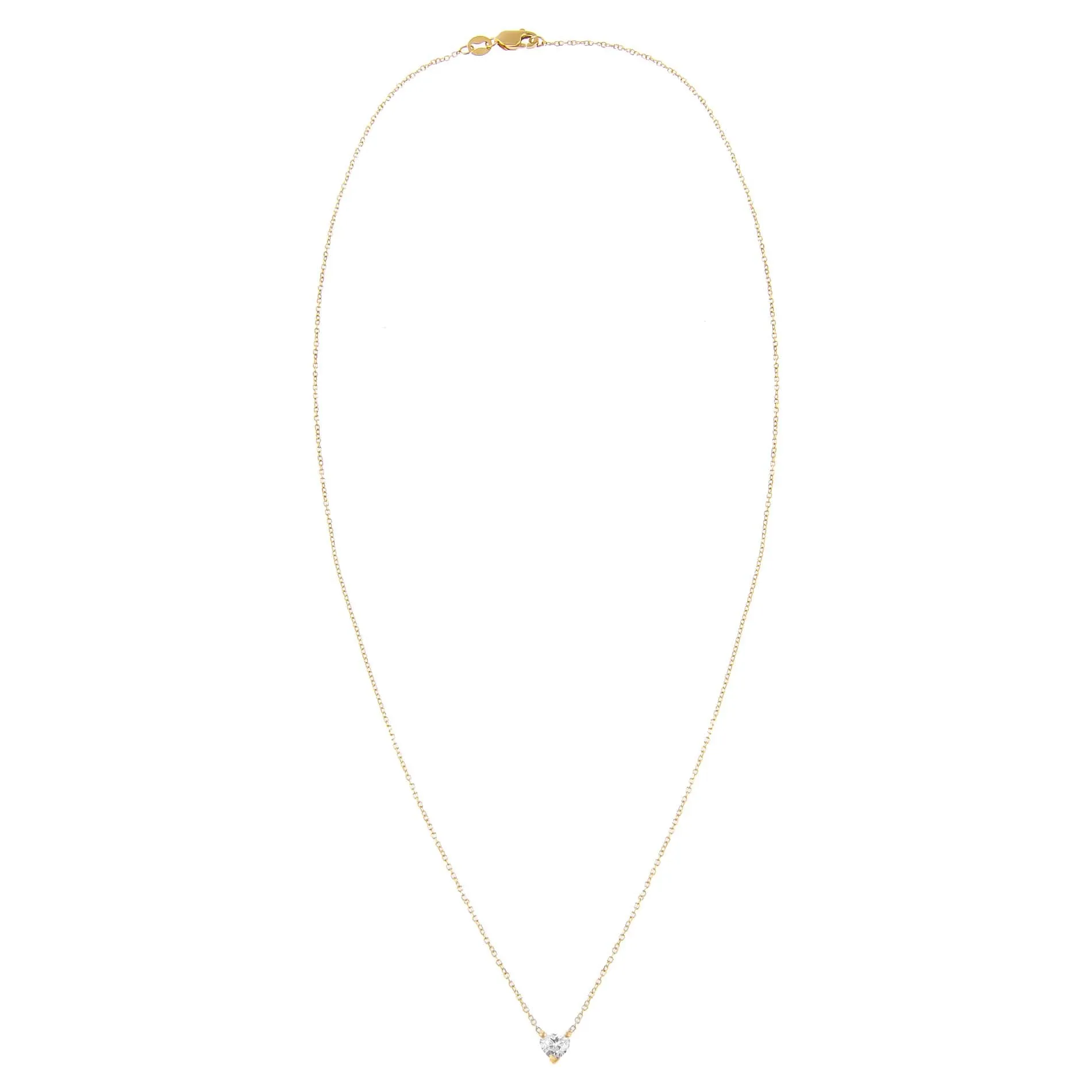 Diamond Mini Heart Necklace 14K