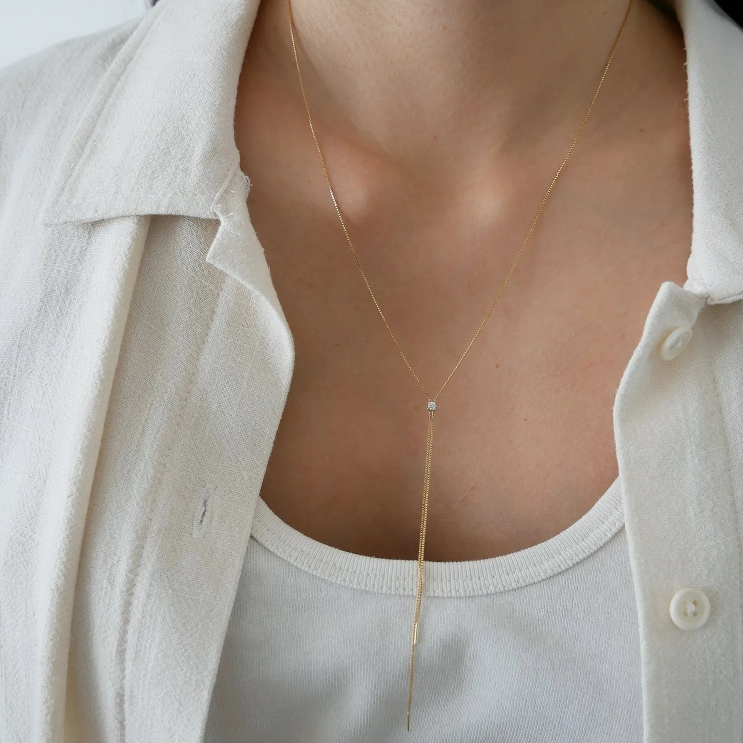 Diamond Shayla Lariat Necklace