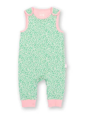 Dinky ditsy dungarees mint