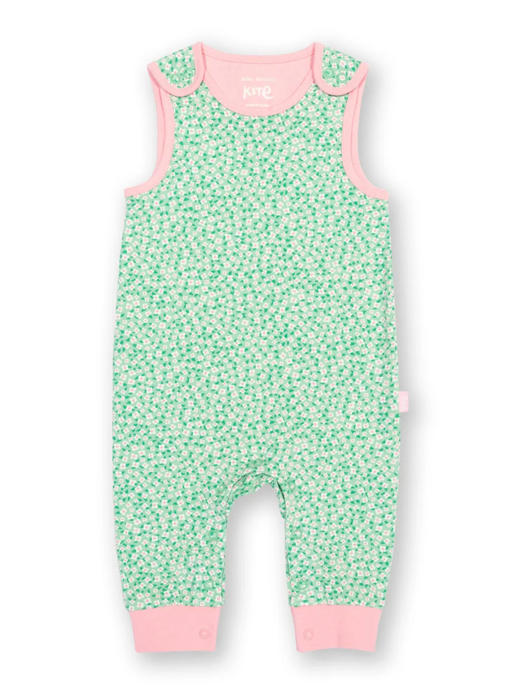 Dinky ditsy dungarees mint