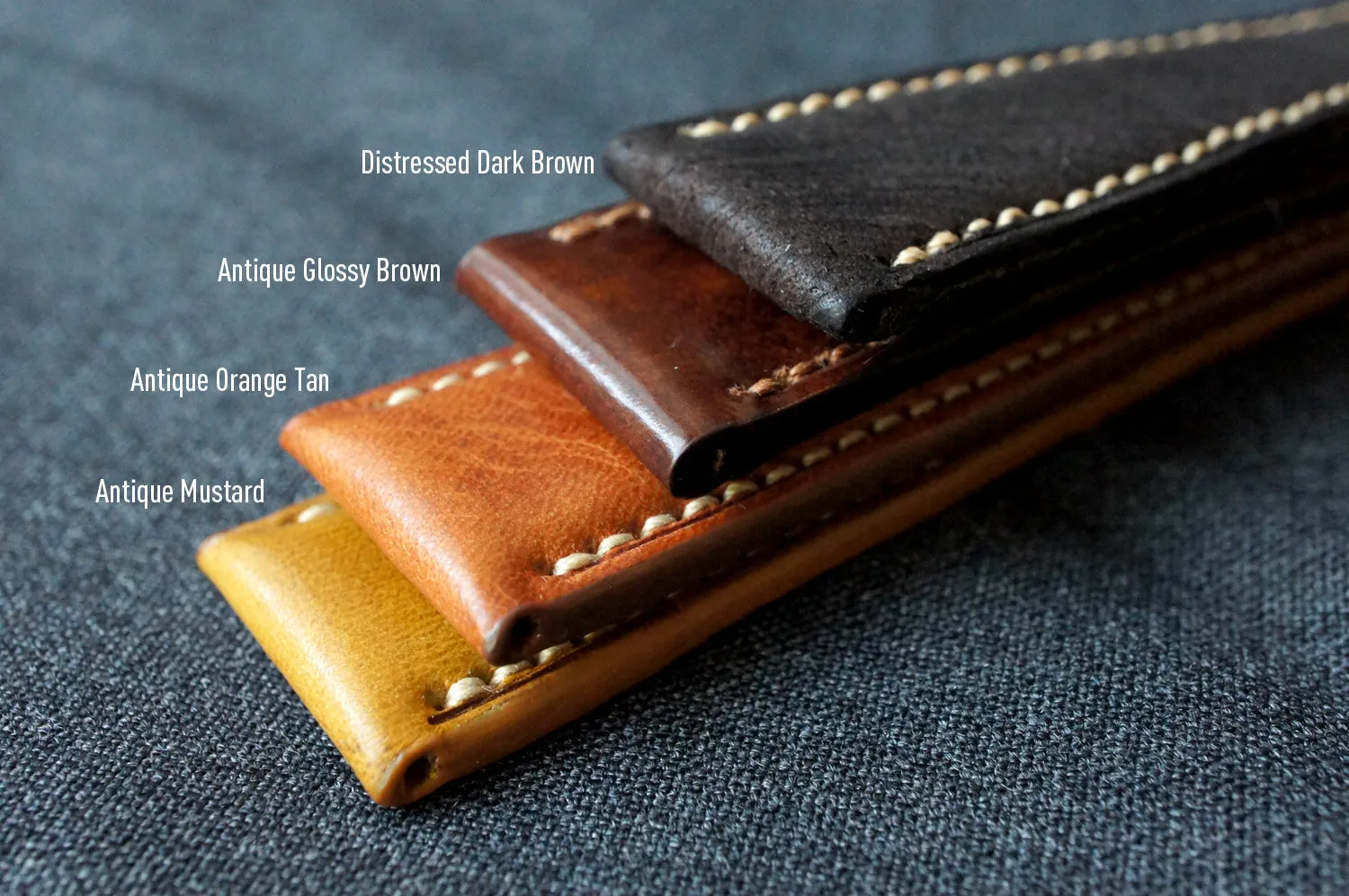DISTRESSED DARK BROWN CUSTOM MADE STRAP