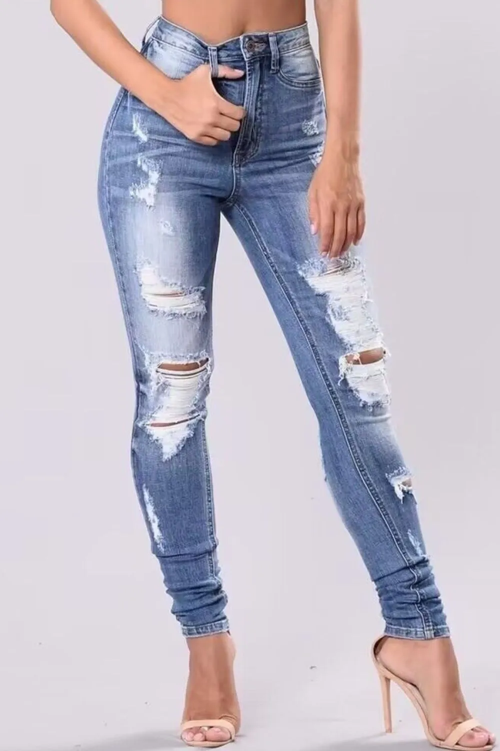 Distressed Skinny Jeans