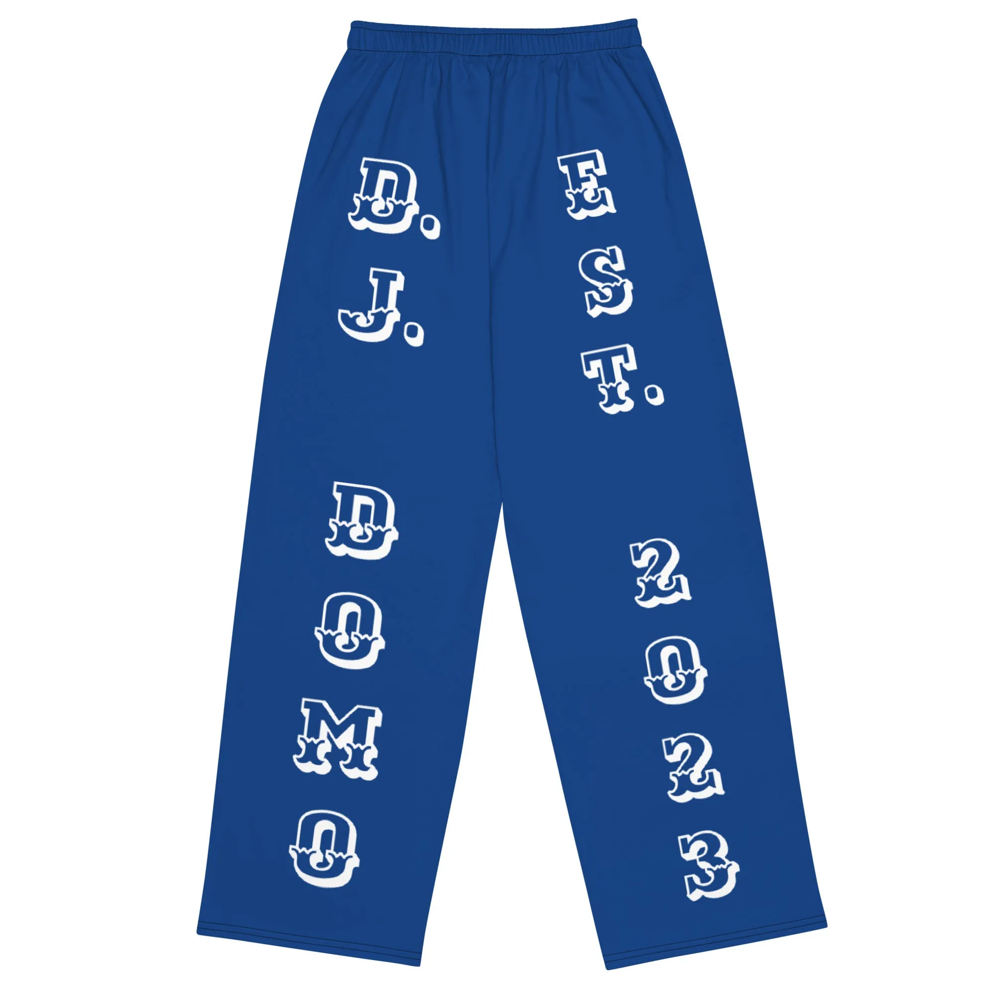 DJD CO- "It's A Denver Thang" Unisex Wide-Leg Pants Blue/White/Orange