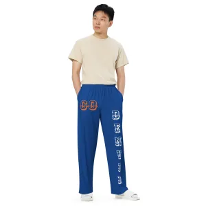 DJD CO- "It's A Denver Thang" Unisex Wide-Leg Pants Blue/White/Orange
