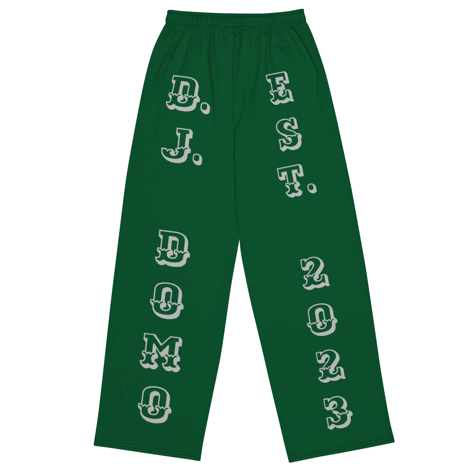 DJD PA- "It's A Philly (North) Thang" Unisex Wide-Leg Pants Green/Silver/White
