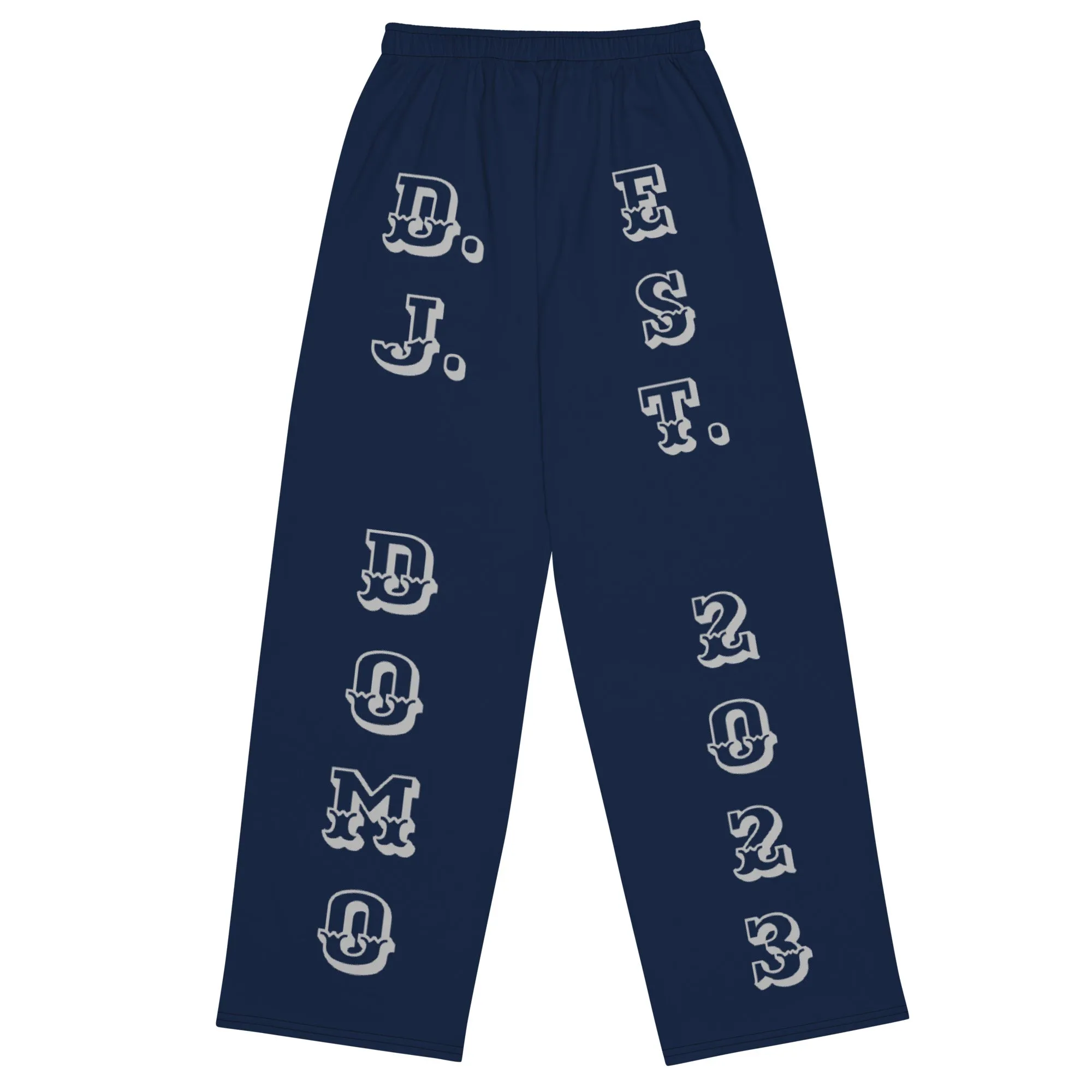 DJD TX- "It's A Dallas Thang" Unisex 2 Tone Wide-Leg Pants Gray/Navy/White