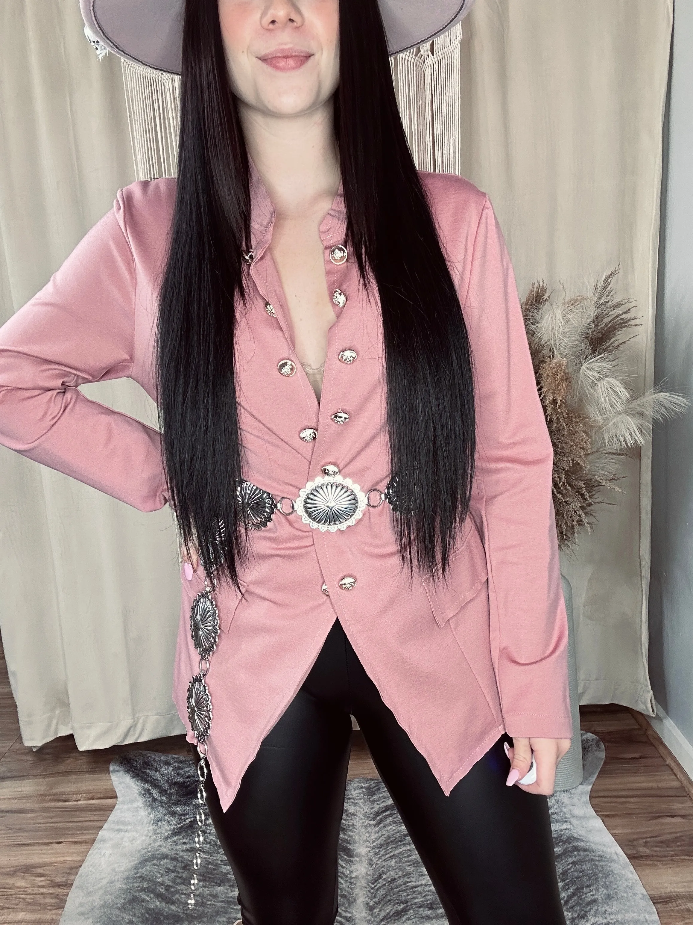 Dusty pink sargent jacket