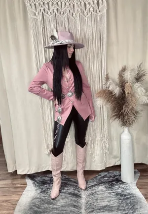 Dusty pink sargent jacket
