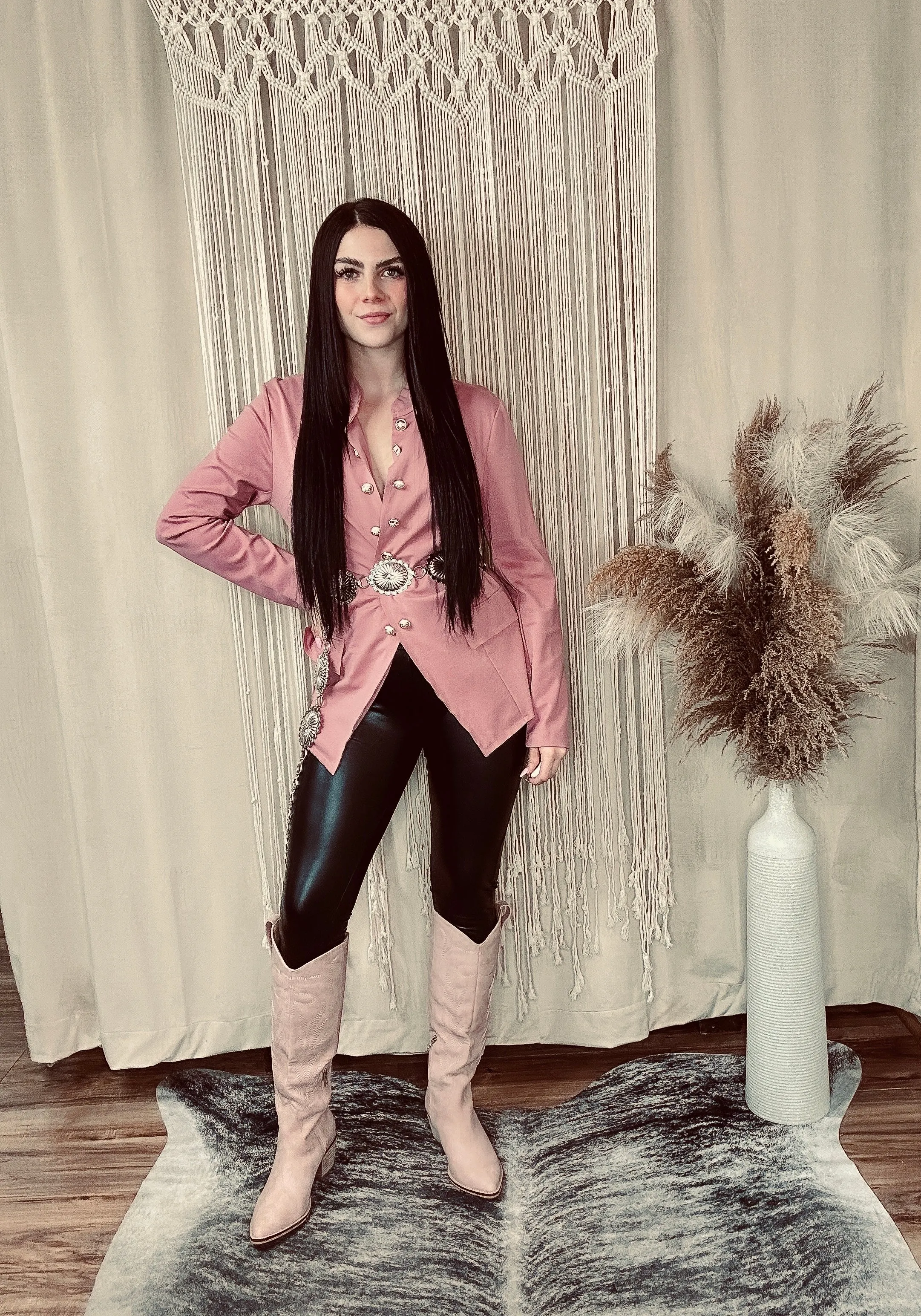 Dusty pink sargent jacket