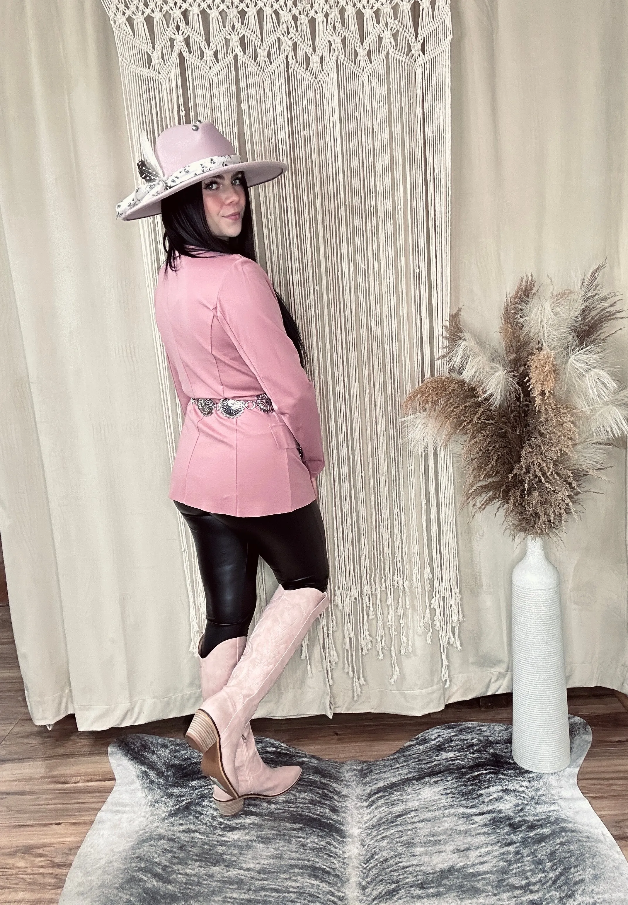 Dusty pink sargent jacket